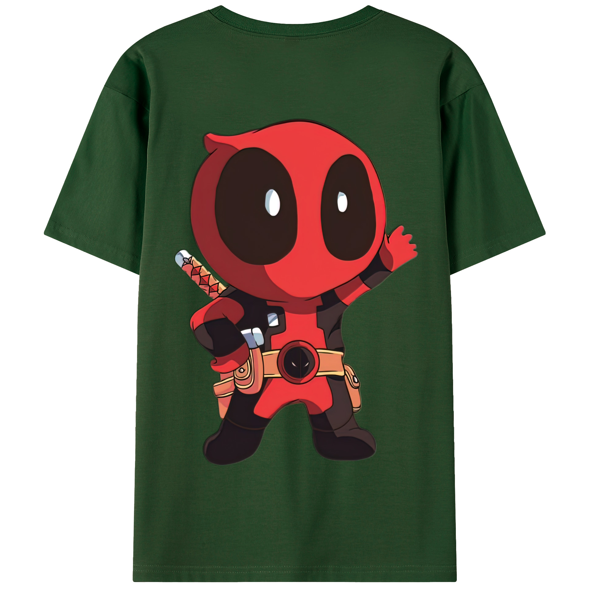 （画像用） Deadpool デッドプール 綿100％半袖Tシャツ（背面プリント）